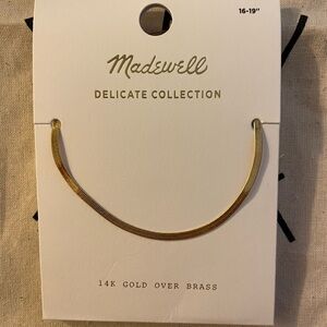 Madewell delicate collection Demi fine skinny herringbone necklace NWT